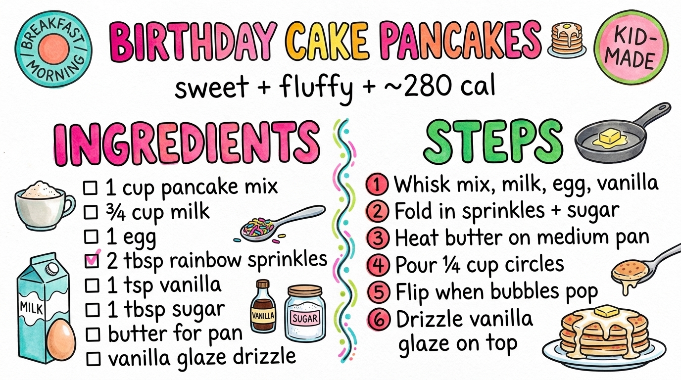 Hand-drawn recipe card by Brycen (age 11)