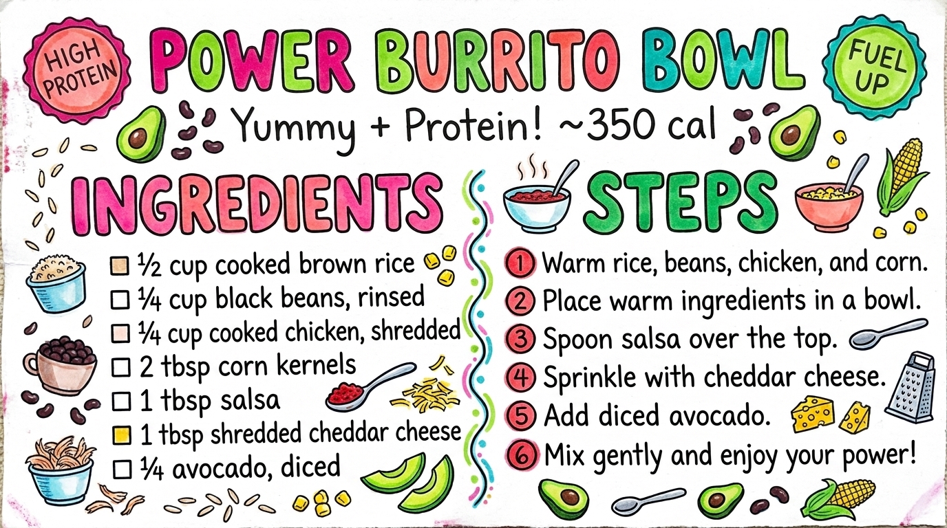 Hand-drawn recipe card by Brycen (age 11)