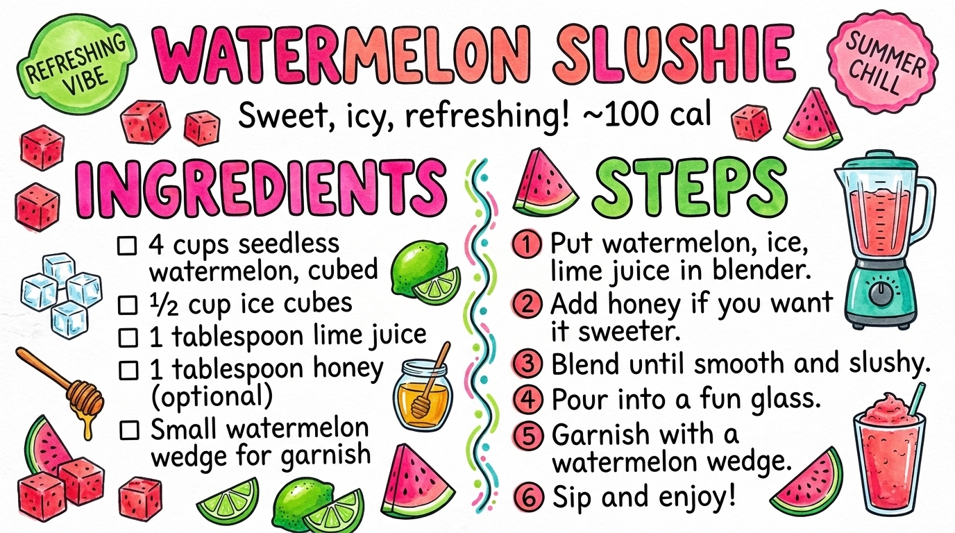 Hand-drawn recipe card by Brycen (age 11)