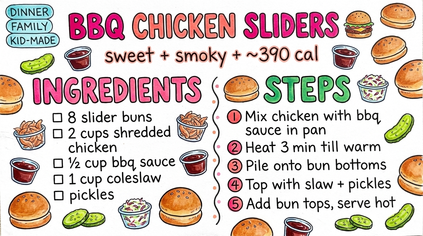 Hand-drawn recipe card by Brycen (age 11)