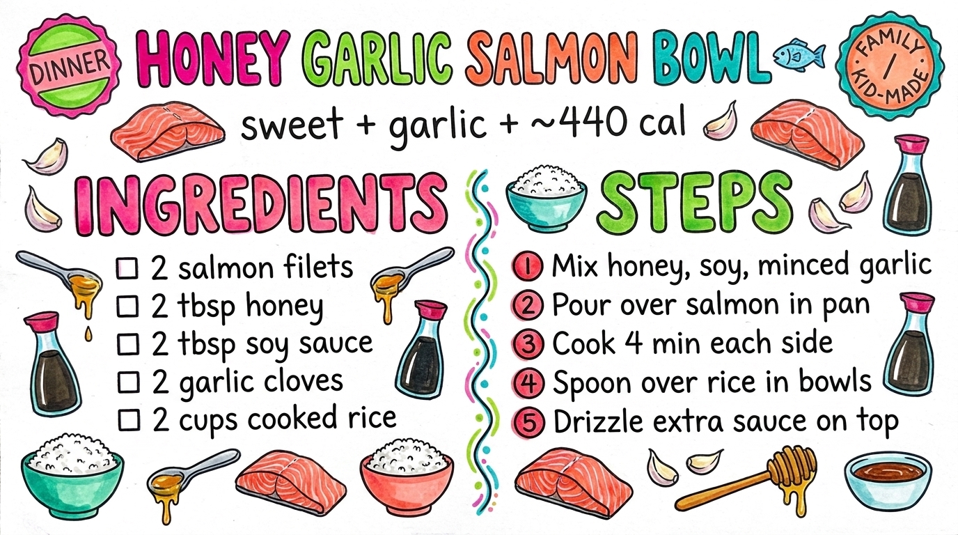Hand-drawn recipe card by Brycen (age 11)