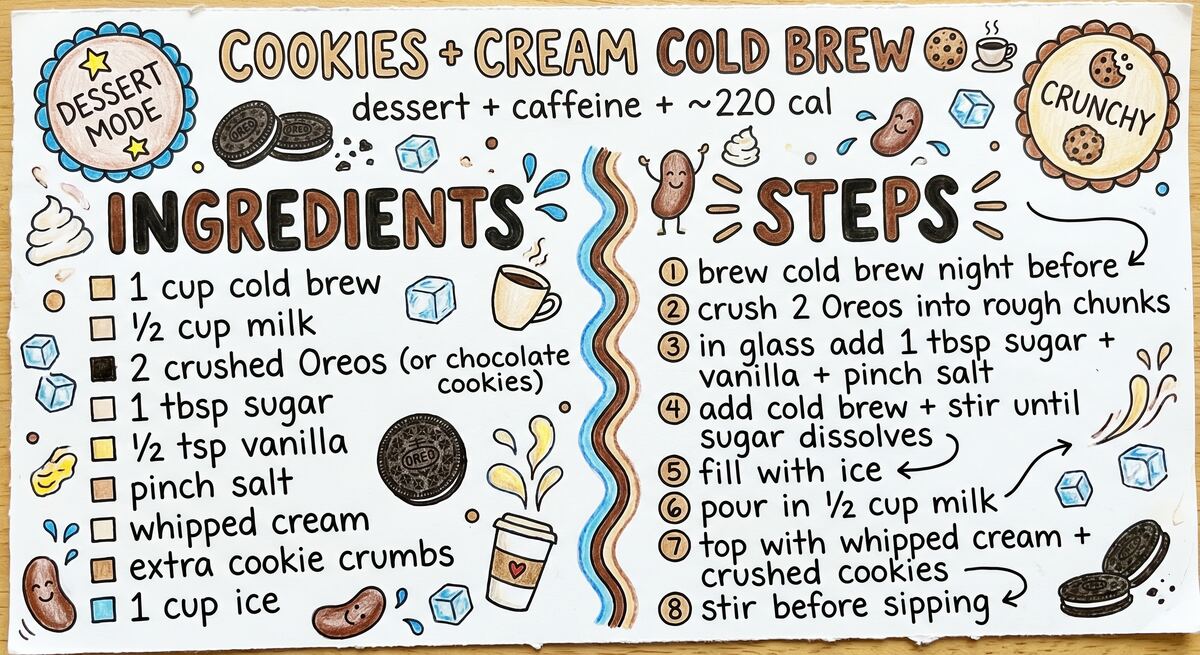 Hand-drawn recipe card by Brycen (age 11)
