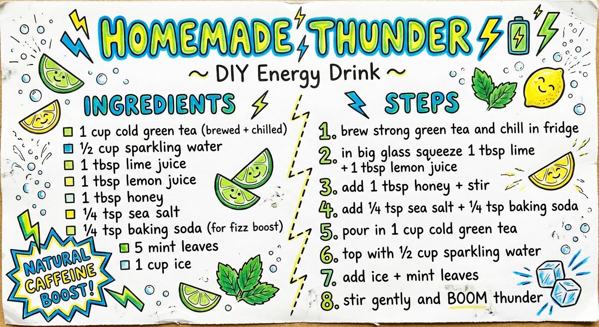 Hand-drawn recipe card by Brycen (age 11)
