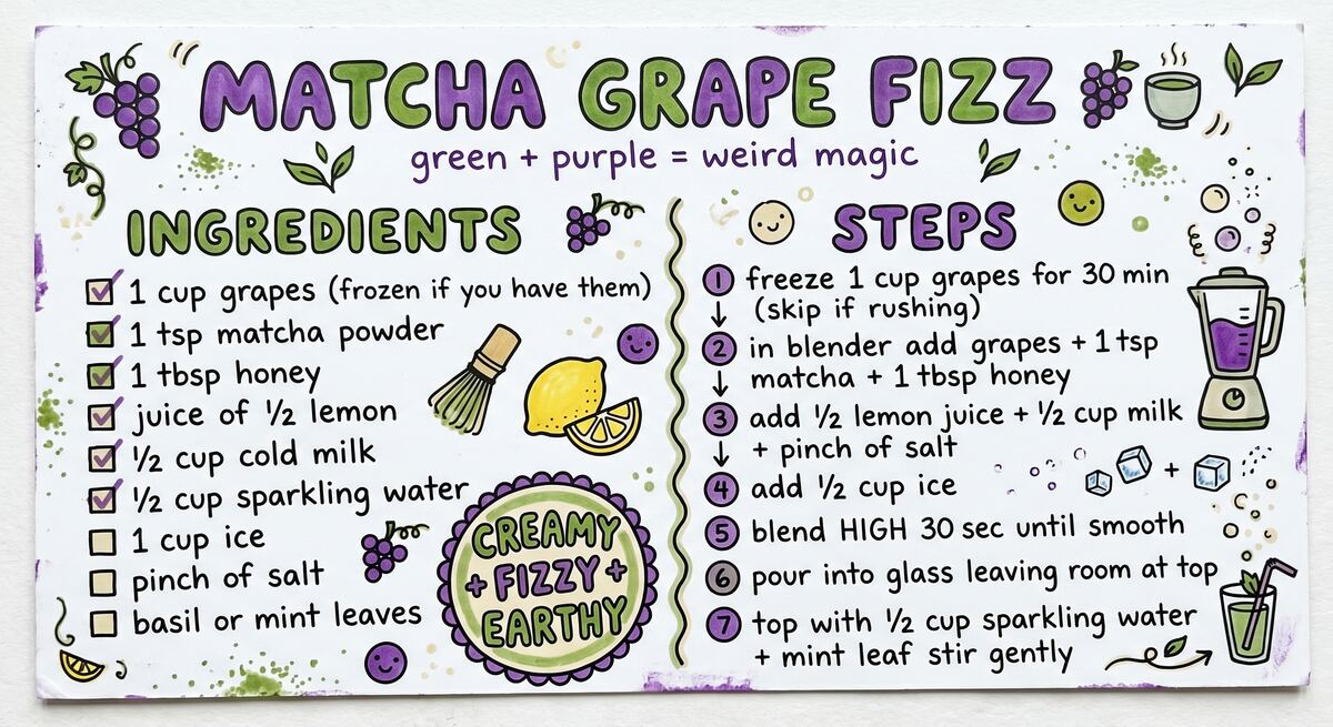 Hand-drawn recipe card by Brycen (age 11)