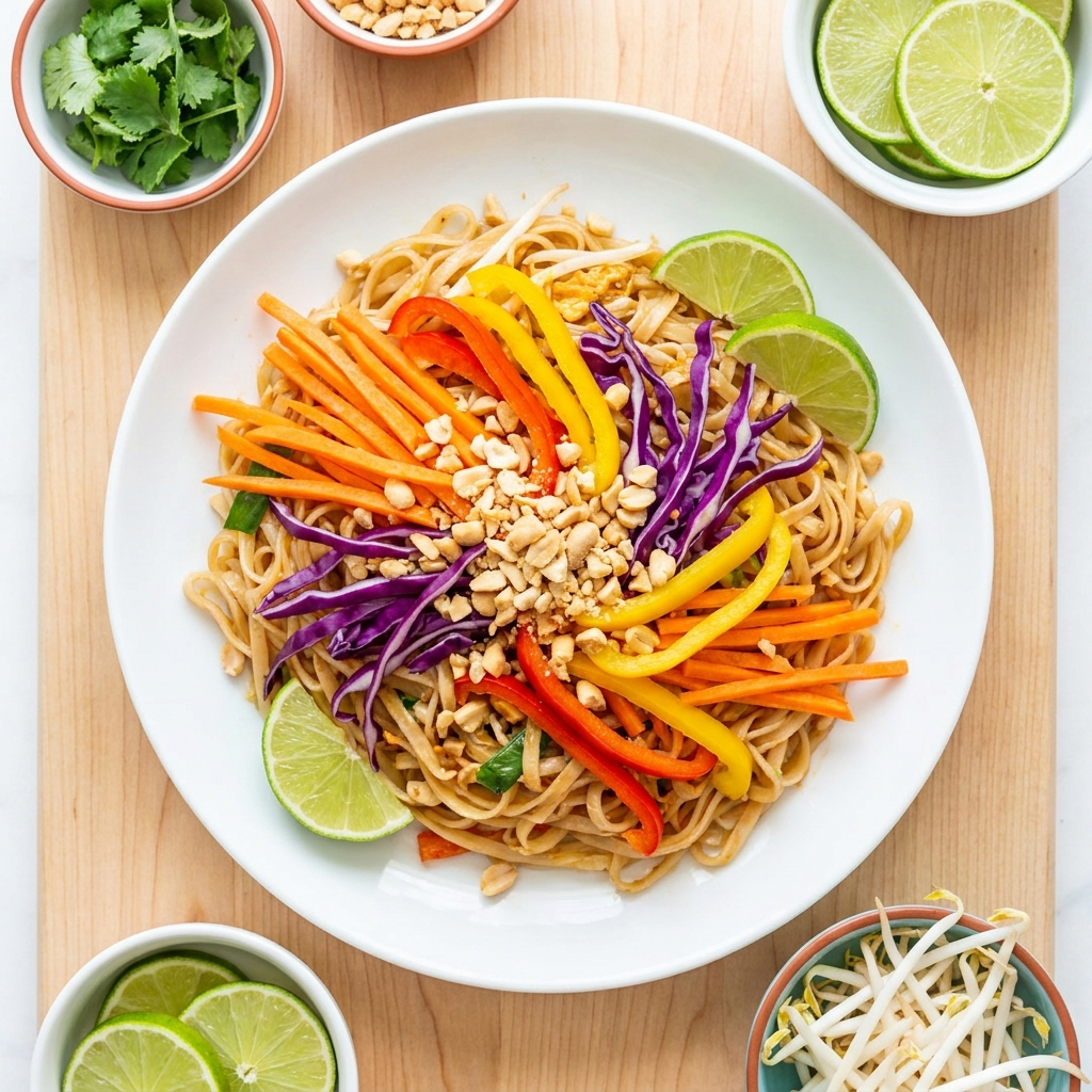 Crunchy Rainbow Noodles recipe card — hand-drawn by Brycen's Weird But Good Recipes