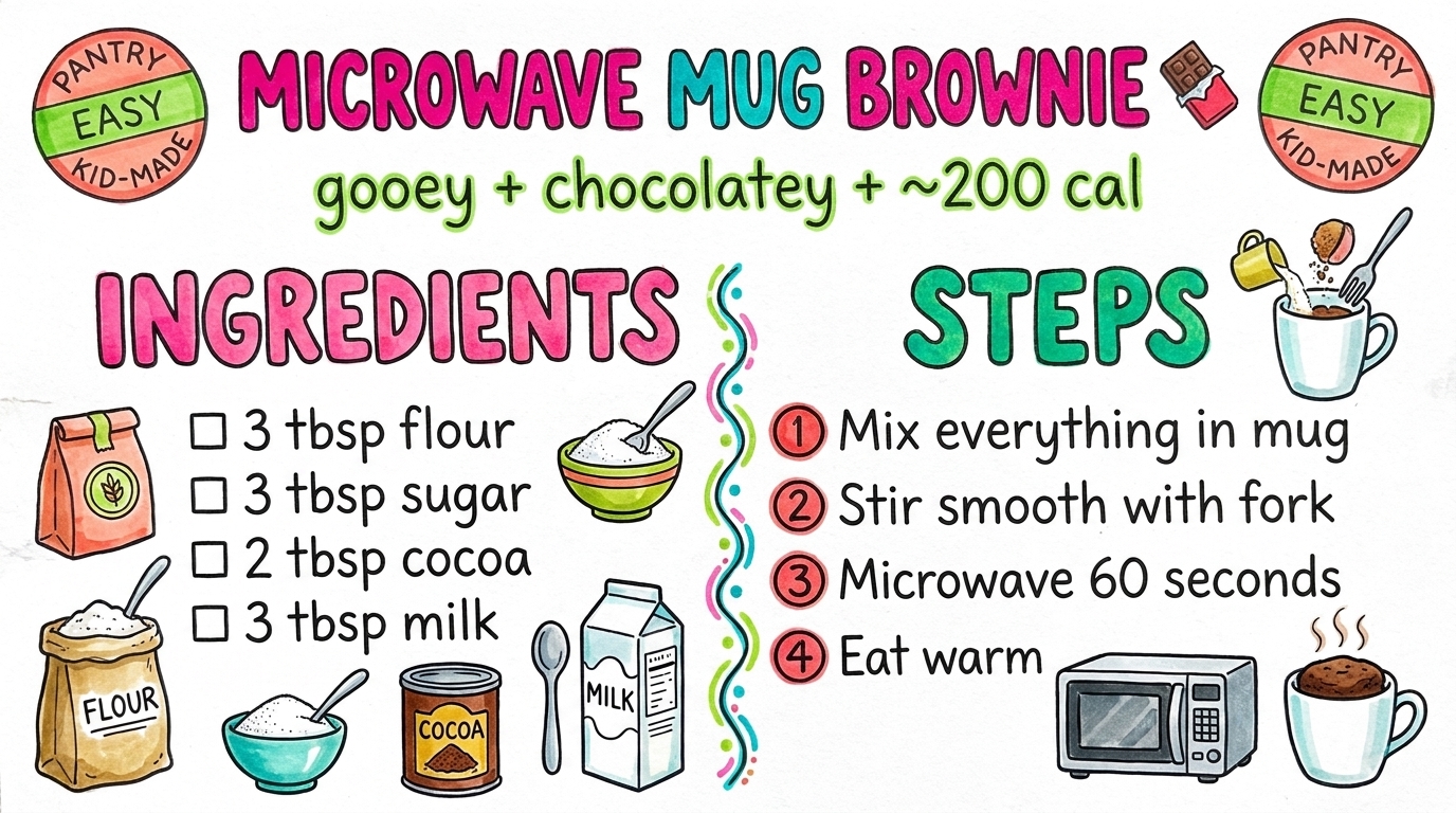 Hand-drawn recipe card by Brycen (age 11)