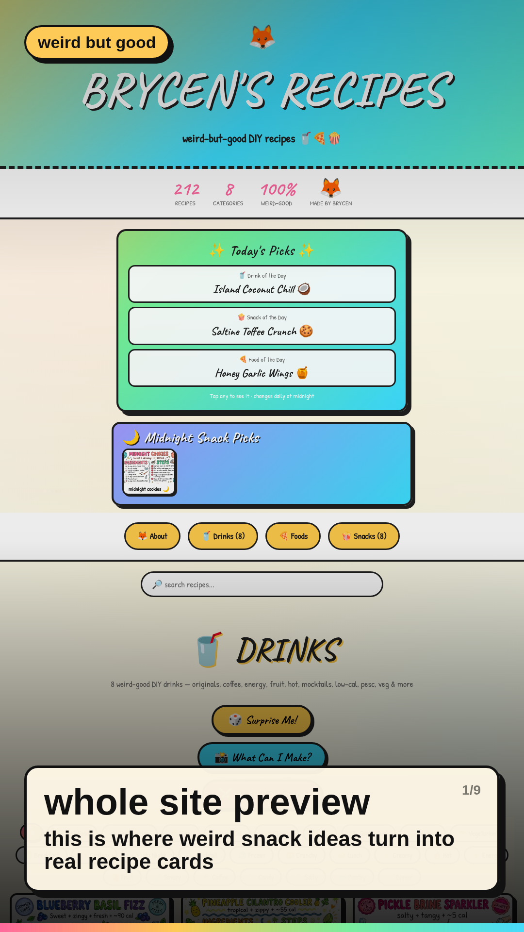 Weird But Good homepage screenshot